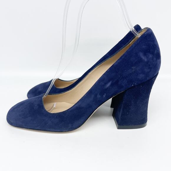 Stuart Weitzman Women's Curveblock 85 Pump Nice Blue Size 5 B - Picture 5 of 15